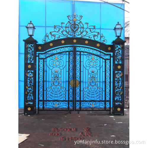 Luxury carved and cast iron doors